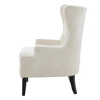 Clementine KD Fabric Wing Accent Arm Chair