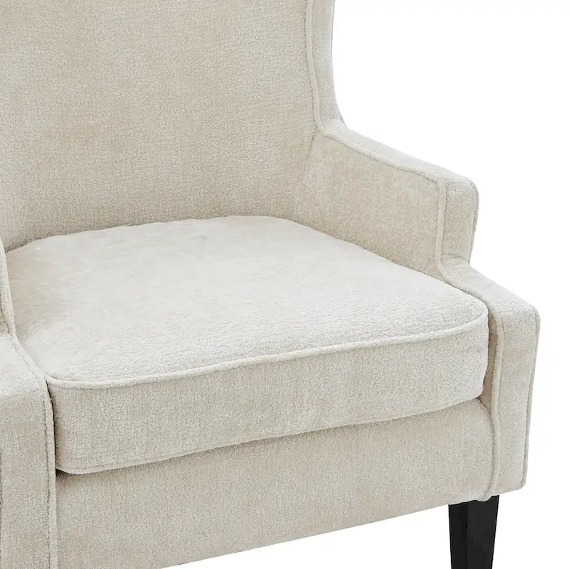 Clementine KD Fabric Wing Accent Arm Chair