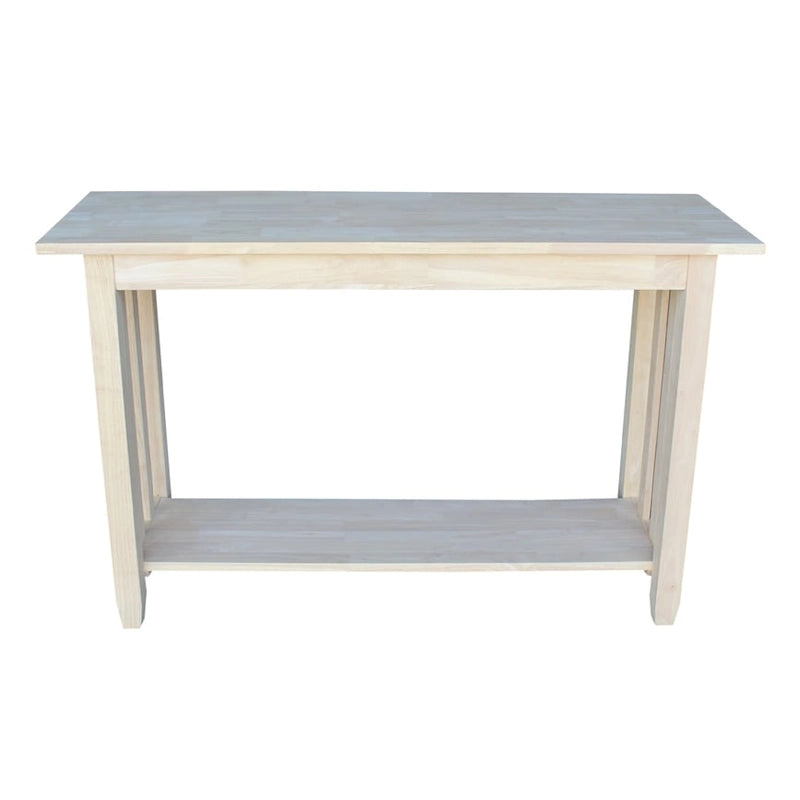 The Gray Barn Moonshine Unfinished Mission Console Table