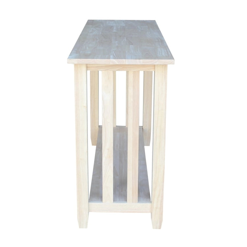 The Gray Barn Moonshine Unfinished Mission Console Table