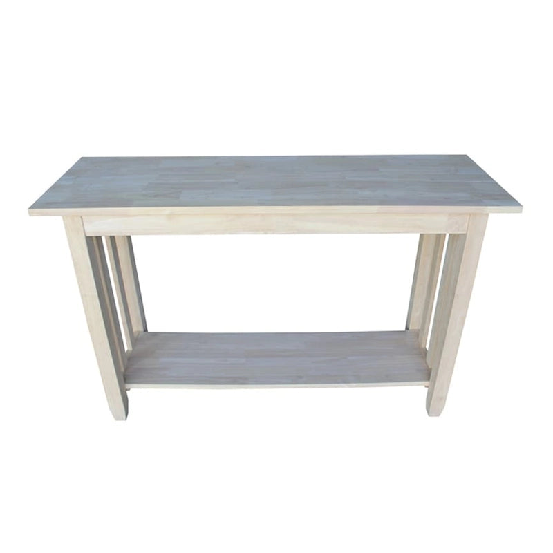 The Gray Barn Moonshine Unfinished Mission Console Table