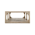 Artissance Reclaimed Wood Peking Ming Coffee Table, Small, 55 Inch Long, Weathered White Wash