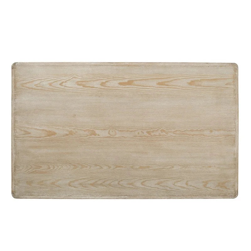 Artissance Reclaimed Wood Peking Ming Coffee Table, Small, 55 Inch Long, Weathered White Wash