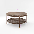 Lotus Home 36 inches Round Coffee Table With Storage - 36*36*18 inches