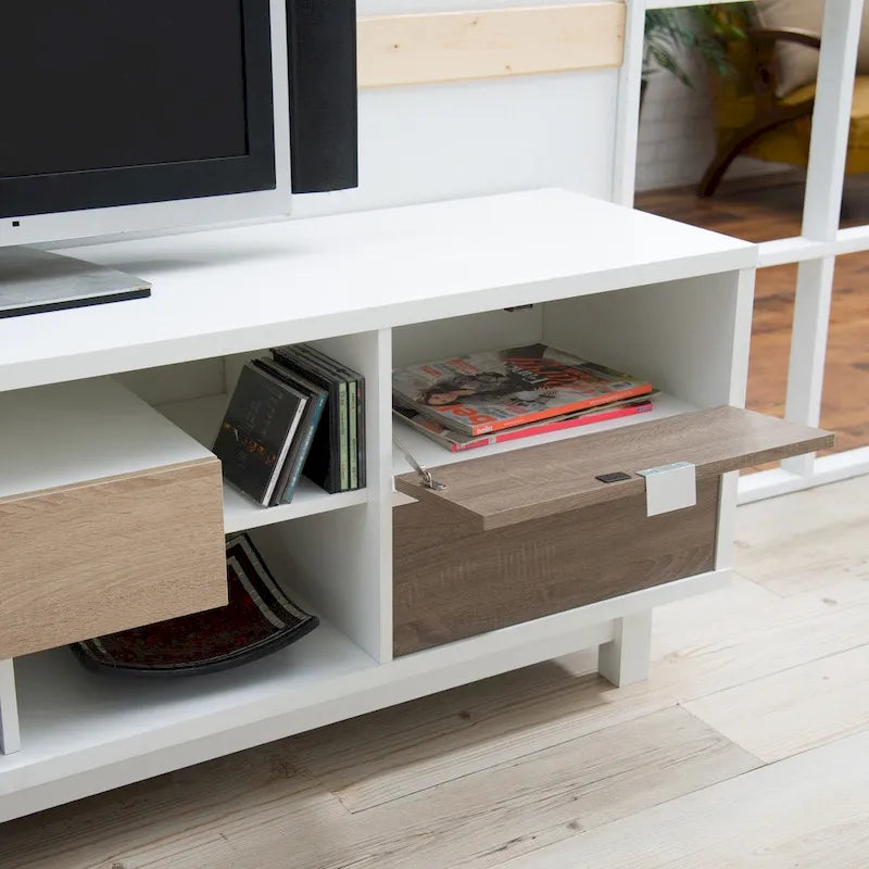 70-inch Wooden TV Stand with Double Drawer