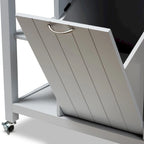 The Gray Barn Muckross Farmhouse Grey Wood Kitchen Cart