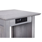 Nantucket Side Table (with Built-in Charger) — Driftwood Finish