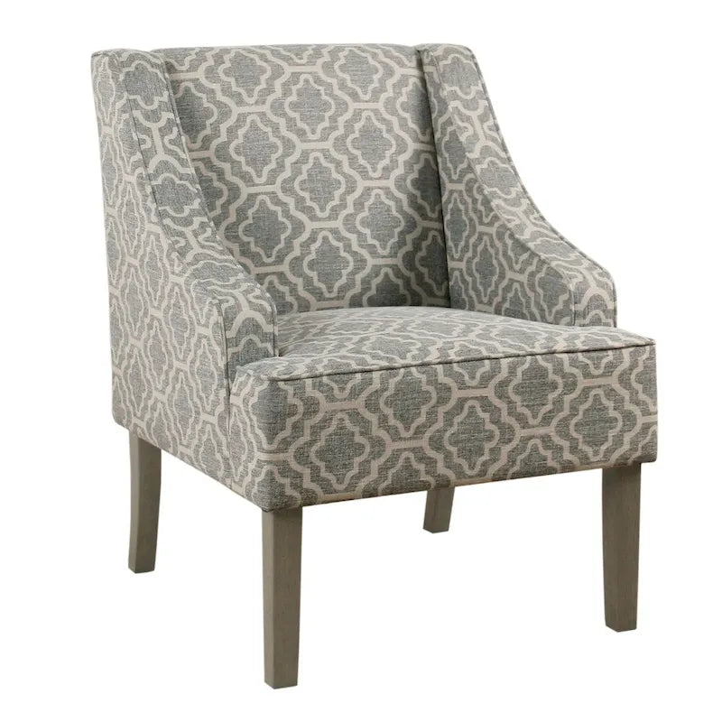 Porch & Den Bohmann Ash Geometric Classic Swoop Arm Chair