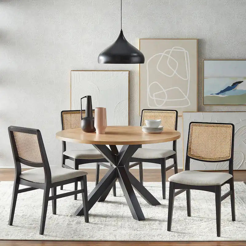 Lifestorey Gilcrest Cross Pedestal Dining Table