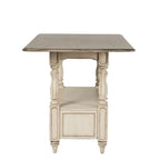 Magnolia Manor Antique White Weathered Bark Gathering Table