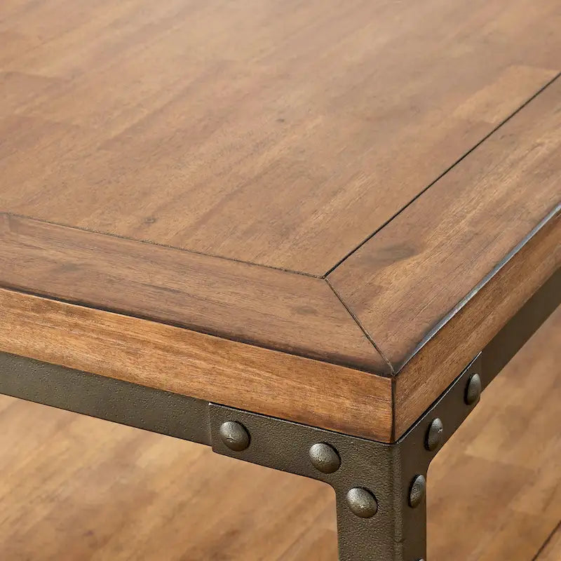 Steve Silver Leyburn Industrial Wood and Metal Console Table