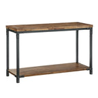 Steve Silver Leyburn Industrial Wood and Metal Console Table