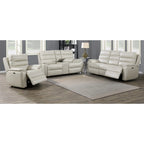 Steve Silver Durham Ivory Top Grain Leather Power Sofa