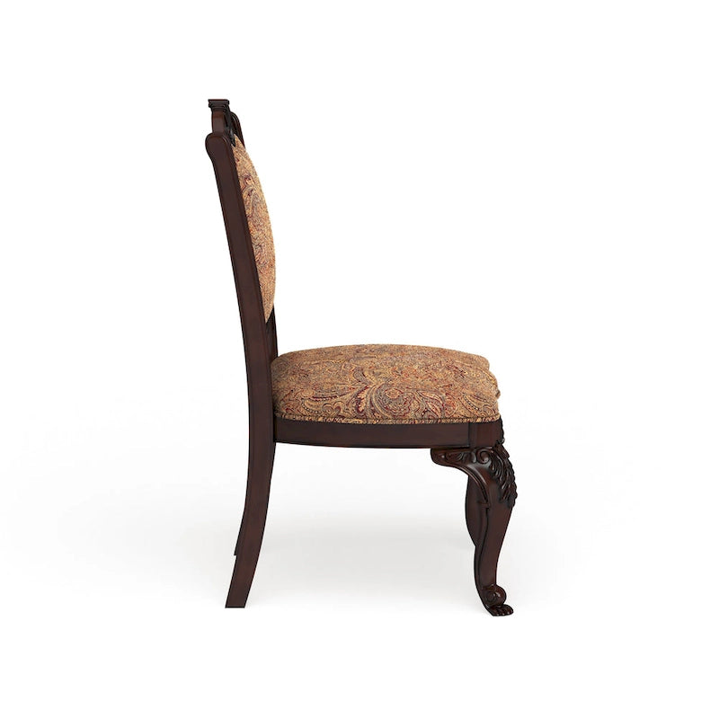 Furniture of America Kova Traditional Cherry Fabric Formal Dining Chairs (Set of 2)