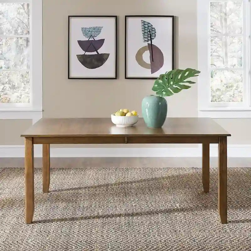 Santa Rosa Antique Honey Rectangular Leg Table
