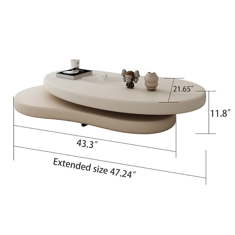 JASIWAY Modern Creative Rotating Coffee Table