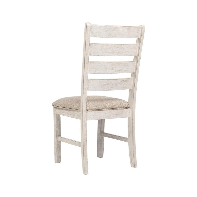 Distressed White Washed Dining Chairs (Set Of 2)