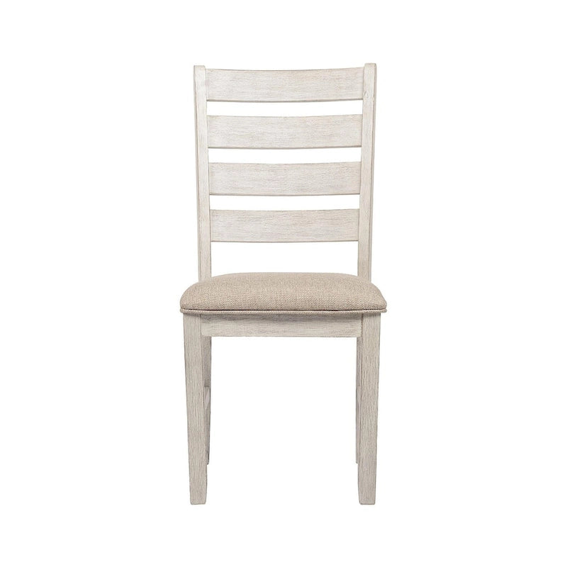 Distressed White Washed Dining Chairs (Set Of 2)