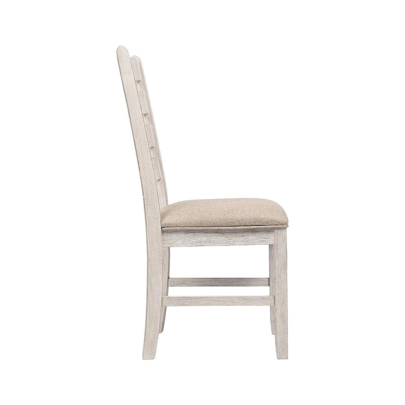 Distressed White Washed Dining Chairs (Set Of 2)