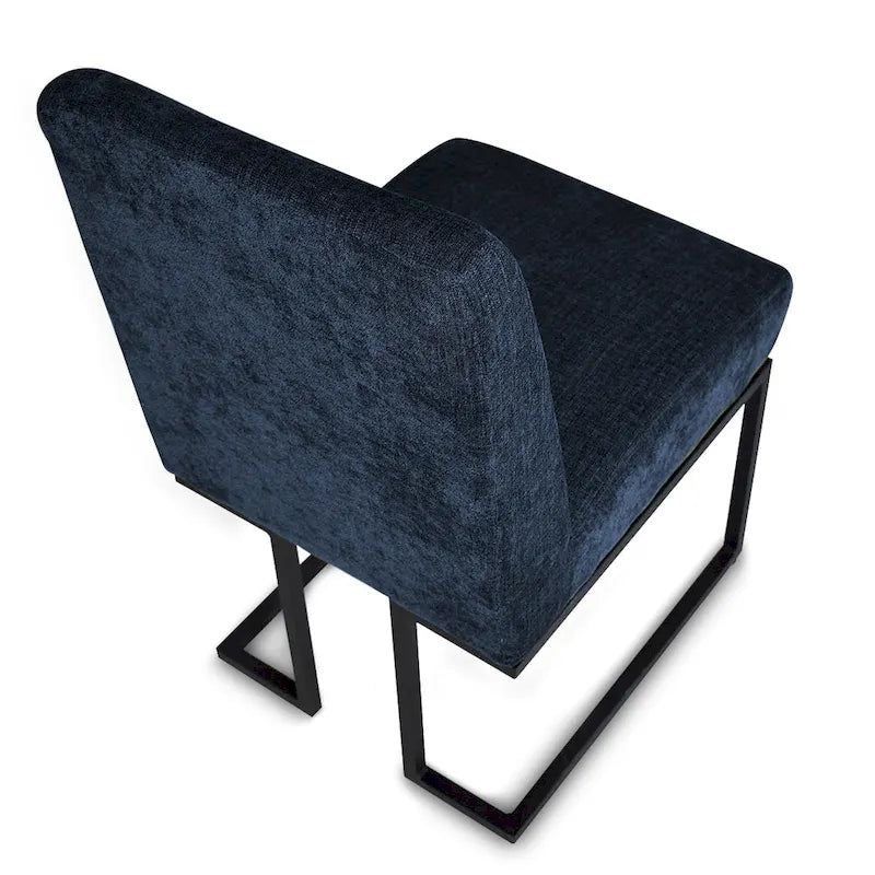 Dining Chair with Black Metal Legs (Set of 2)