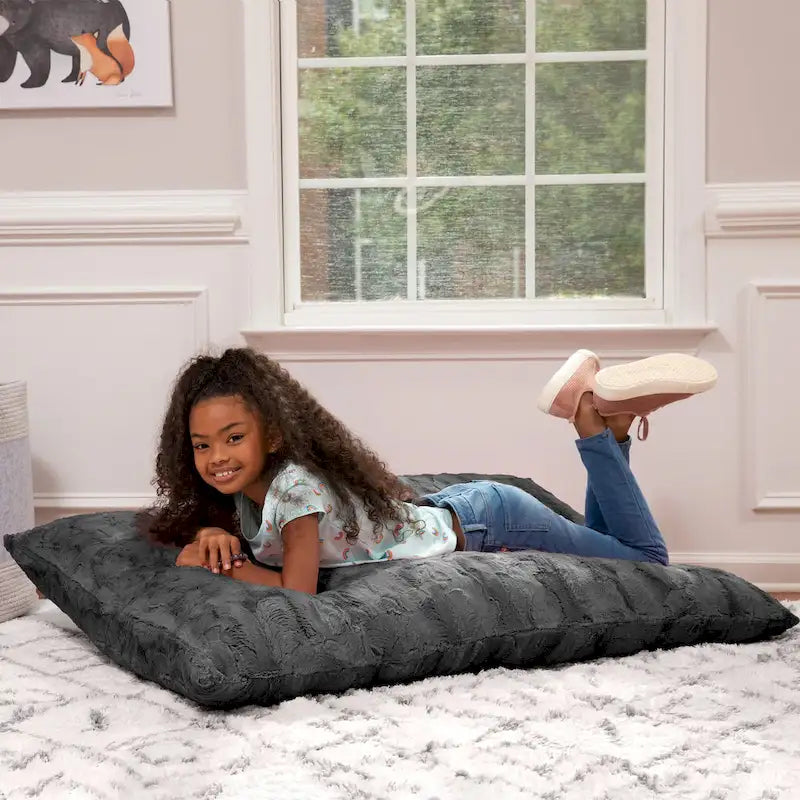Jaxx Saxx 3.5 Foot Giant Decor Floor Pillow For Kids, Faux-Fur