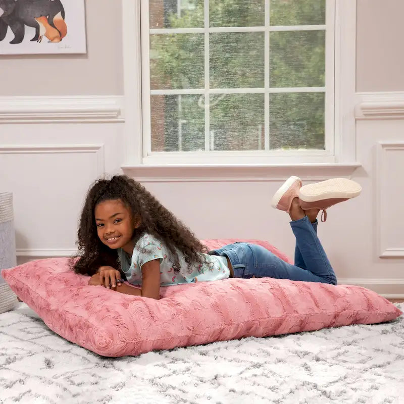 Jaxx Saxx 3.5 Foot Giant Decor Floor Pillow For Kids, Faux-Fur