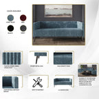 CraftPorch Corduroy Modern and Glamorous Velvet Upholstered 3-Piece Living Room Set
