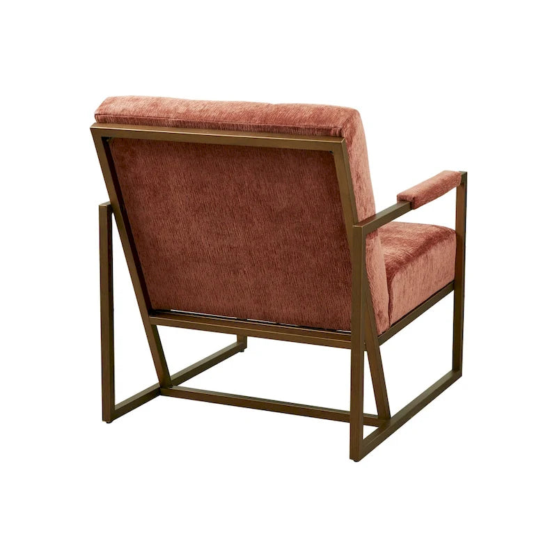 INK+IVY Waldorf Faux Leather Metal Frame Lounge Chair