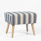 Adeco Ottoman Foot Rest Stool with Wood Legs