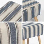 Adeco Ottoman Foot Rest Stool with Wood Legs
