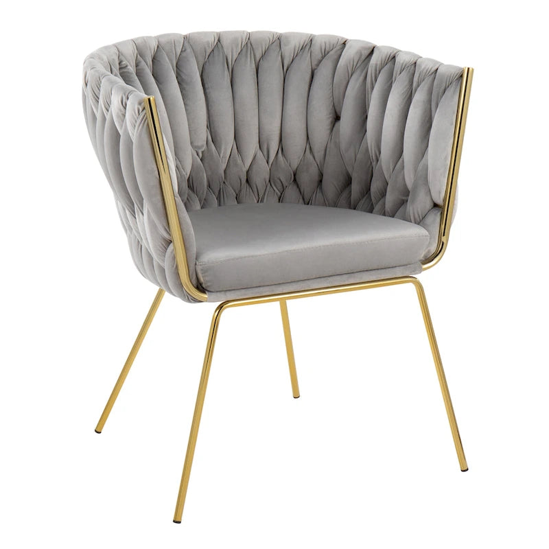 Silver Orchid Braided Erika Chair