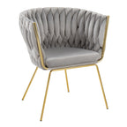 Silver Orchid Braided Erika Chair