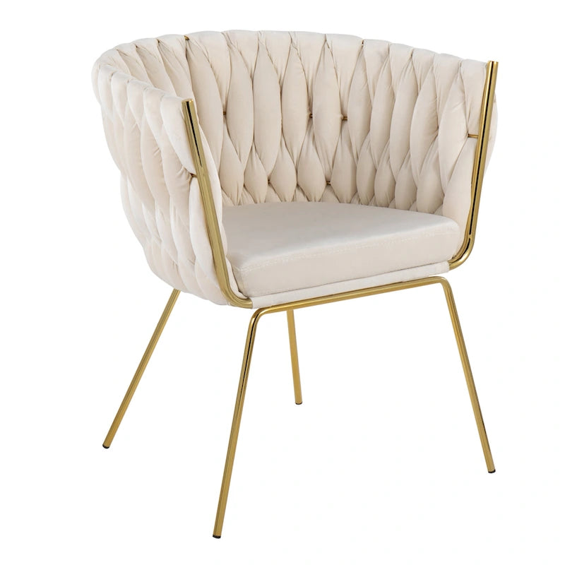 Silver Orchid Braided Erika Chair