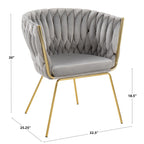 Silver Orchid Braided Erika Chair
