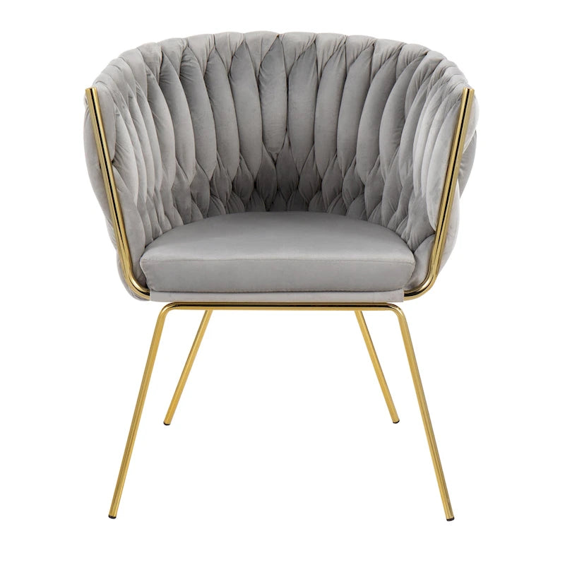 Silver Orchid Braided Erika Chair