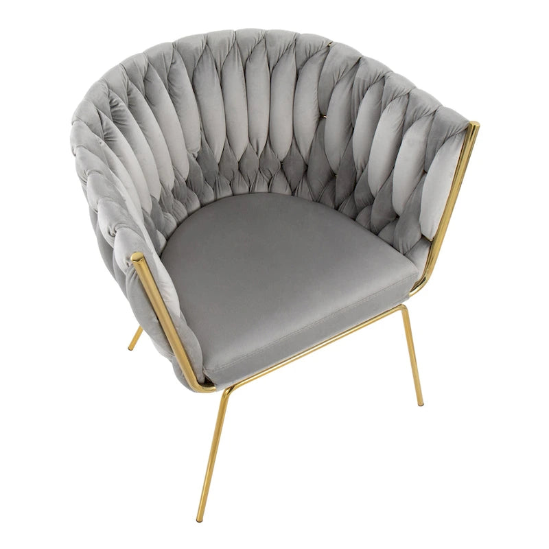 Silver Orchid Braided Erika Chair