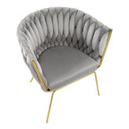 Silver Orchid Braided Erika Chair