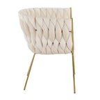 Silver Orchid Braided Erika Chair