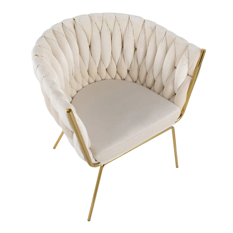 Silver Orchid Braided Erika Chair