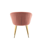 Dining Chair, Velvet Upholstery, Gold Metal Legs