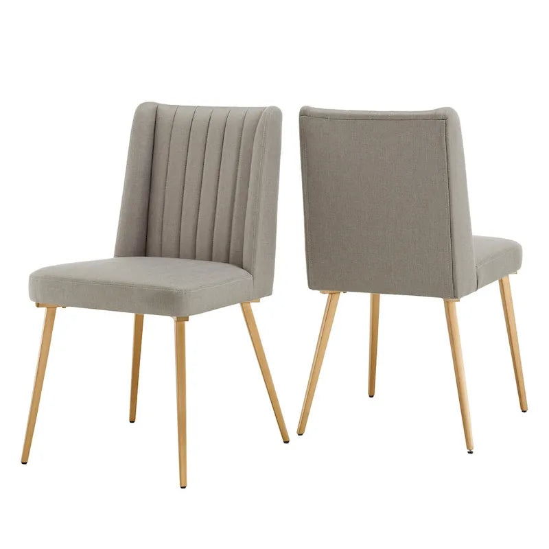 Jose Gold Finish Fabric Dining Chair (Set of 2) by iNSPIRE Q Modern