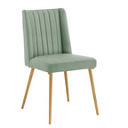 Jose Gold Finish Fabric Dining Chair (Set of 2) by iNSPIRE Q Modern