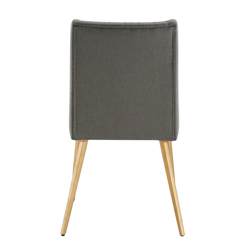Jose Gold Finish Fabric Dining Chair (Set of 2) by iNSPIRE Q Modern