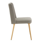 Jose Gold Finish Fabric Dining Chair (Set of 2) by iNSPIRE Q Modern