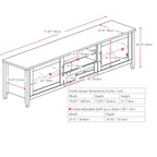Jackson TV Stand with Glass Doors, for TVs up to 85