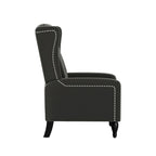 Gracewood Hollow Bea Velvet Wingback Push Back Recliner Chair