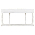 Retro Senior 4-Drawer 1-Shelf Console Table, Classic Entrance Display Table Entryway Table, Storage Sofa Table
