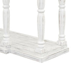Retro Senior 4-Drawer 1-Shelf Console Table, Classic Entrance Display Table Entryway Table, Storage Sofa Table