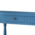 Retro Senior 4-Drawer 1-Shelf Console Table, Classic Entrance Display Table Entryway Table, Storage Sofa Table