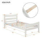 Wood Platform Bed with Headboard